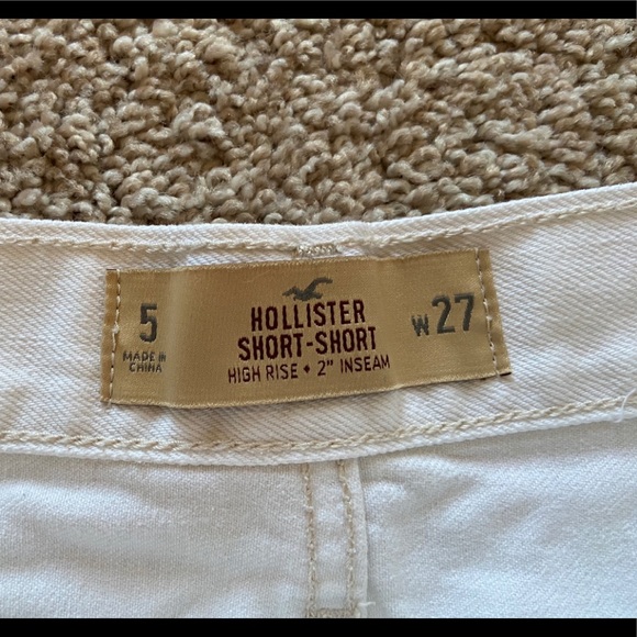 high waisted white jean shorts - Picture 3 of 3